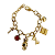 Pulseira Correntaria Professora folheada em ouro ( modelo 2 coruja e maça) - Imagem 2