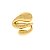 Anel com detalhes de gotas folheado em ouro  (Dedo 20) - Imagem 1