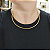Colar aro fixo sem pingente folheado em ouro - Imagem 2