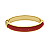 Bracelete Articulado com detalhe de resina vermelho folheado em ouro  ( serve até pulso 18 cm) - Imagem 2