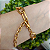 Pulseira correntaria Pulseira de Elos Largos com Pingente "Entrego, Confio e Agradeço" folheado em ouro - Imagem 2