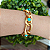 Pulseira correntaria elos grandes com detalhes redondos tiffany Folheado em ouro - Imagem 3