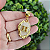 Colar correntaria IRIS com pingente oval resina perolada e LETRA PERSONALIZADA folheado em ouro - Imagem 3
