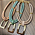 MIX TRIO DE CORDAS ( verde, marrom e bege) com detalhe quadrado folheado em ouro - Imagem 1