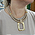 MIX TRIO DE CORDAS ( verde, marrom e bege) com detalhe quadrado folheado em ouro - Imagem 2