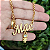 Colar correntaria  MÃE DE MENINA folheado em ouro 45 cm ( 1 menina) - Imagem 1