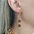 Brinco de Pino Palito com Resinas Marrom  – Folheado a Ouro (5 cm) - Imagem 1