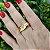 Anel com detalhes de pingos de strass ( Estelar) folheado em ouro (tamanho dedo 20) - Imagem 1