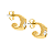 Argola com detalhes strass Folheado a Ouro - Imagem 1
