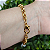 Pulseira Correntaria com placa de Moeda de São Bento tripla folheado em ouro ( P, M ou G) - Imagem 2