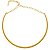 Colar aro fixo Torcido folheado em ouro 38 cm - Imagem 1