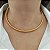 Colar aro fixo Torcido folheado em ouro 38 cm - Imagem 1