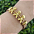 Pulseira Filhos Courino BEGE com 3 FILHOS ( 3 meninos) acabamento folheado em ouro - Imagem 1