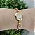 Pulseira correntaria oval com resina perolada Folheado em ouro ( P, M e G) - Imagem 1