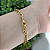 Pulseira correntaria oval com resina perolada Folheado em ouro ( P, M e G) - Imagem 2