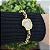 Pulseira correntaria oval com resina perolada corrente íris Folheado em ouro ( P, M e G) - Imagem 1