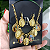 KIT RELIGIOSO CORES - Colar correntaria 40 cm pingentes religiosos + Brincos argola nossa senhora das graças folheado em ouro - Imagem 1