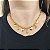 KIT MOEDINHAS- Colar correntaria 40 cm com moedinhas e gotas pingos+ Brincos pino com moedas folheado em ouro - Imagem 2