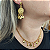 KIT MOEDINHAS- Colar correntaria 40 cm com moedinhas e gotas pingos+ Brincos pino com moedas folheado em ouro - Imagem 1