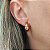 Brinco argola pequena com detalhe strass rosa claro Folheado em ouro - Imagem 1