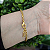 Pulseira Correntaria elos torcidos 3 mm Folheado em ouro - Imagem 2