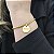 Pulseira Correntaria veneziana pp com pingente amor dourada - folheado em ouro ( P, M ou G) - Imagem 1