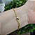 Pulseira Correntaria grumed aberta P dourada - folheado em ouro ( P, M ou G) - Imagem 2