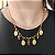 KIT NOSSA SENHORA DAS GRAÇAS - Colar correntaria com pingentes de nossa senhor das graças e cruzes 45 cm + Brincos argola com gem folheado em ouro - Imagem 3