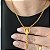 KIT NOSSA SENHORA APARECIDA - Colar correntaria com pingente de nossa senhora Aparecida strass 45 cm + Brincos argola nossa senhora folheado em ouro - Imagem 4