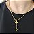 KIT NOSSA SENHORA APARECIDA - Colar correntaria com pingente de nossa senhora Aparecida strass 45 cm + Brincos argola nossa senhora folheado em ouro - Imagem 3