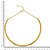 Colar aro fixo achatado liso folheado em ouro 38 cm - Imagem 3