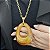 Pingente de Gota em Resina Marrom Claro – Folheado a Ouro - Imagem 2