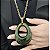 Pingente de Gota em Resina Verde Escuro – Folheado a Ouro - Imagem 2
