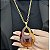 Pingente de Gota em Resina Marrom Escuro – Folheado a Ouro - Imagem 2