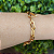 Pulseira Fina lisa com acabamento em Correntaria folheado em ouro - Imagem 2