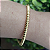 Bracelete fixo Fino com detalhes trabalhados folheado em ouro Angel ( tamanho único ) - Imagem 1