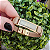 Pulseira Courino bege com placa gravada Life Bege acabamento folheado em ouro - Imagem 1
