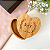 Porta Alianças Casamento Caixa Coração Personalizada Bambu - Imagem 1