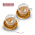Jogo 2 Xícaras de Café 2 Pires de Bambu Personalizado 80ml - Imagem 4