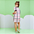 Vestido Infantil Vichy Manga Princesa - Imagem 3