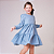 Vestido Infantil Denim Manga Longa - Imagem 1
