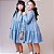 Vestido Infantil Denim Manga Longa - Imagem 3