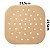 Papel Perfurado Descartável Quadrado para Air Fryer 21,5cm 100 unidades - Imagem 1