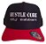 Boné trucker Hustle core aba curva black/red - Imagem 1