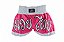 Short de Muay Thai Rosa/Branco - Imagem 1