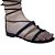 RASTEIRA FEMININO VIA SCARPA 116716120 PRETO/OURO - Imagem 2