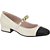 SCARPIN FEMININO MOLECA 5795104 BRANCO OFF/PRETO - Imagem 1