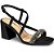 SANDALIA FEMININO DAKOTA Y7642 PEWTER/PRETO - Imagem 2