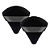Kit com 2 Esponja Triangular para Pó na cor Preto - Imagem 1