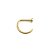 Piercing  Titânio - Open Nose D Ring - Nariz  - Gold PVD 24K - Espessura 0.8mm - Imagem 2